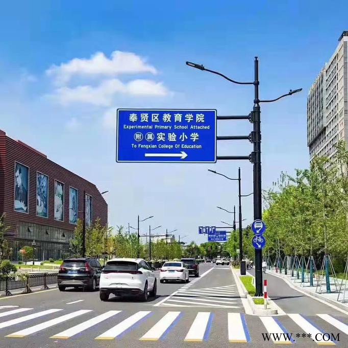 厂家供应道路悬臂式交通指路牌杆 道路指示牌 高速公路T型L型F型标志牌立杆 标牌标识立杆 标志杆价格图1