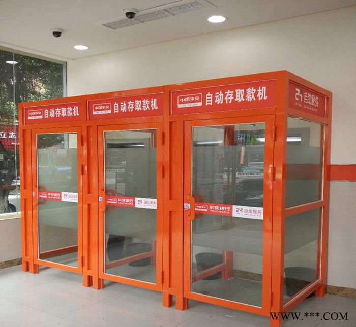 平安银行 丝印广告牌  新型烤漆式ATM防护舱 生产图1