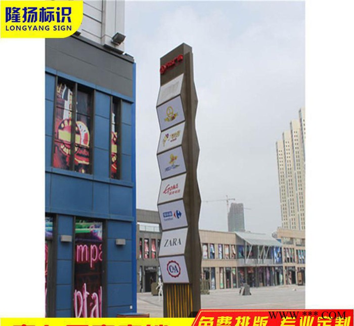 精神堡垒 标识立式大型导向牌定做地产楼盘立柱广告牌 指示牌制作图2