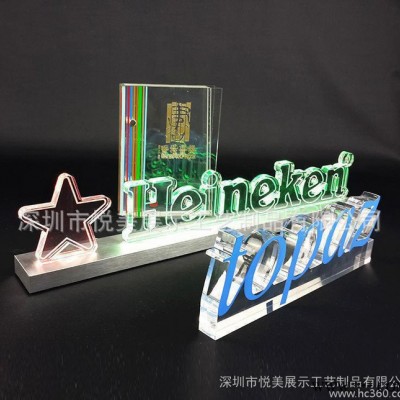 定制TOP ONE 亚克力发光水晶字广告座 个性亚克力发光字体广告牌