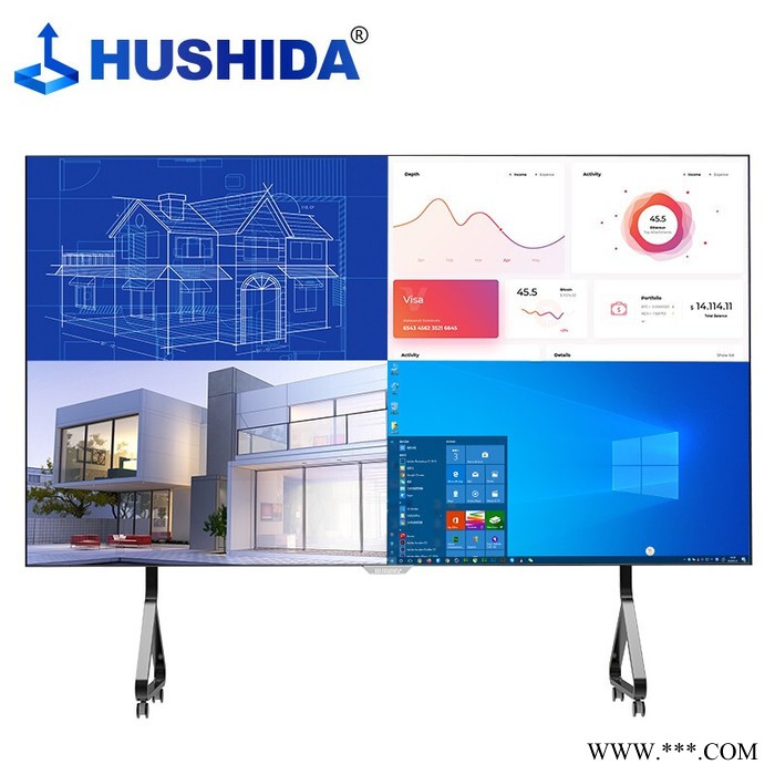 互视达110寸一体机智能商用显示器LED大屏 零售门店银行商超楼宇电梯公共信息发布数字标牌图3