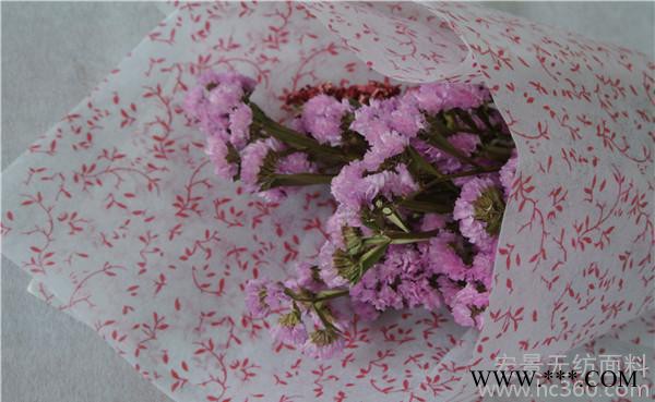烫印涤纶浸渍无纺布/彩色烫印不织布/鲜花包装无纺布、不织布