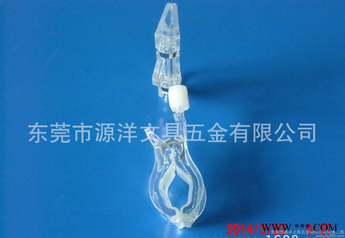 订做　夹标签可旋转的透明塑料夹广告牌夹子