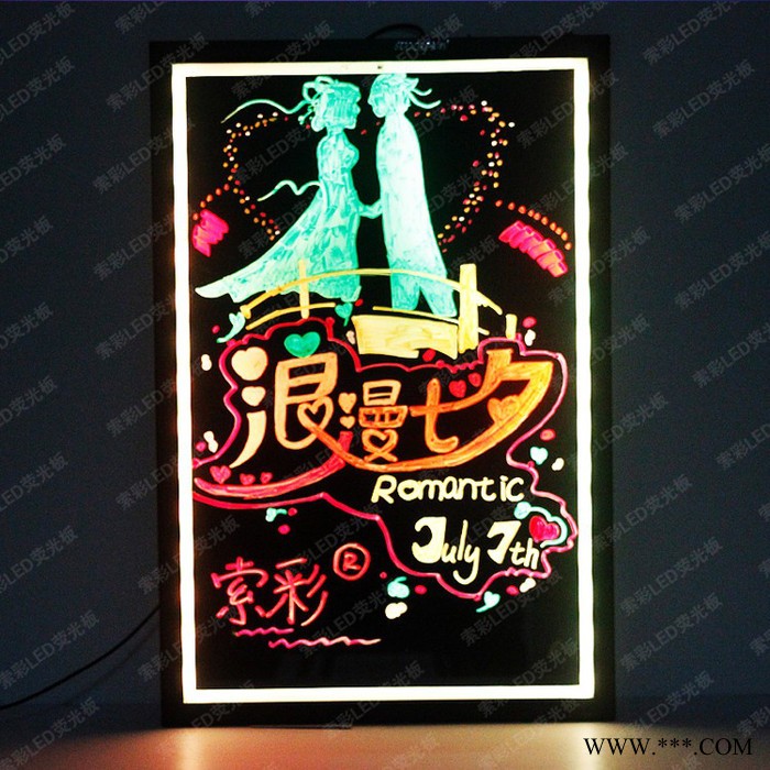 索彩 60 40LED荧光板手写广告屏发光板电子荧光屏广告牌电子黑板图5