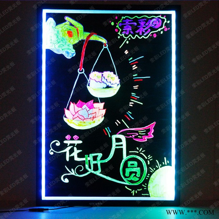 索彩 60 40LED荧光板手写广告屏发光板电子荧光屏广告牌电子黑板图2