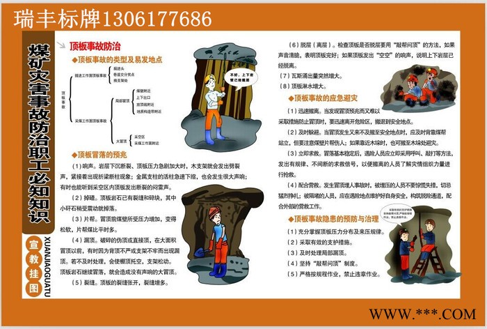 供应瑞丰煤矿标牌 井下标牌挂图图3