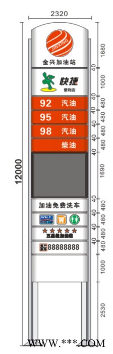 康富威 加油站大广告牌中石化图3