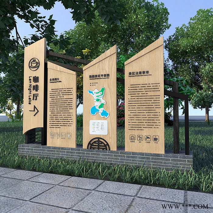想象力 景区标识牌 景区广告牌 景区指示牌 景区导览图 仿木纹标识 户外标识牌 工厂定做生产图5