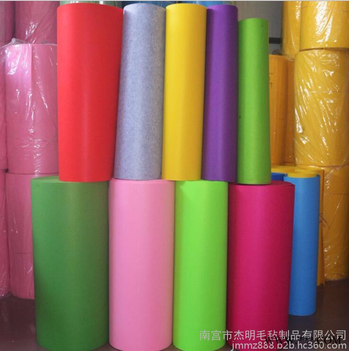 订做彩色毛毡布 毛毡无纺布 针刺化纤毡 毛毡无纺布用途广泛图3