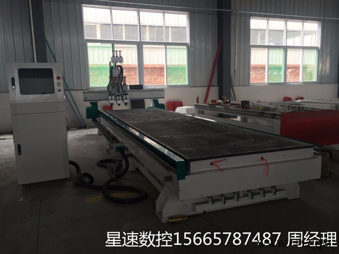 双工位三工序木工雕刻机 星速双工位三工序广告牌雕刻机图3