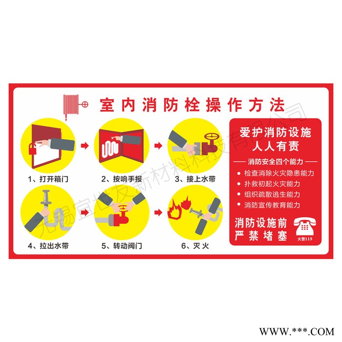 无锡宜世友 自发光消防器材使用方法夜光标识牌 蓄发光非荧光灭火器消火栓指示标志图4
