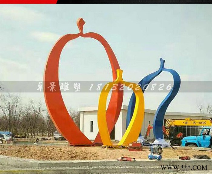 不锈钢螺旋旗帜   科技景观雕塑图4