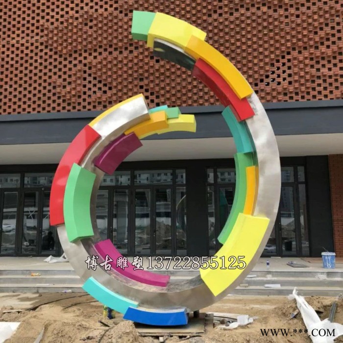 博古园林雕塑河北厂家不锈钢雕塑彩色旗帜创意抽象城市广场公园雕塑校园景观图3