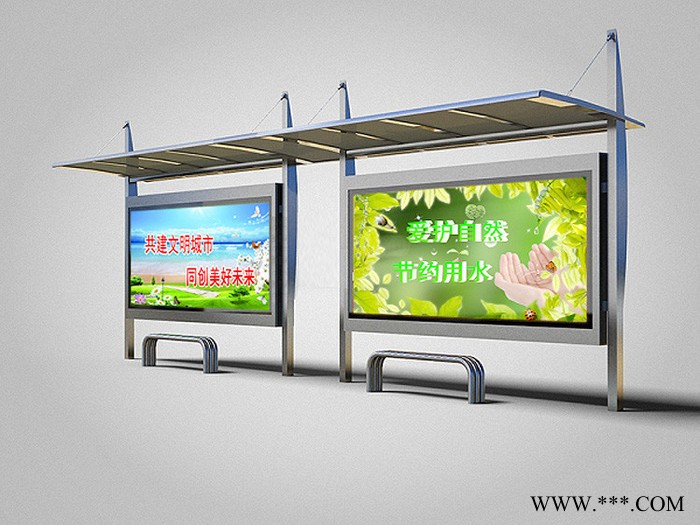 【飞通候车亭】定制营区立式广告旗帜滚动灯箱LED灯公交候车亭厂家灯箱造型灯箱图8