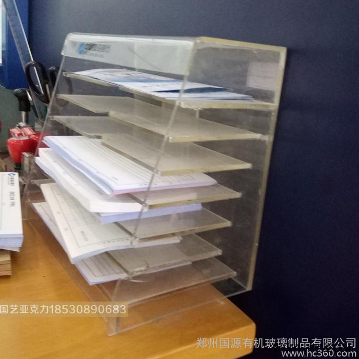 银行专用文件盒亚克力文件盒带抽屉文件盒郑州亚克力资料盒定制图3