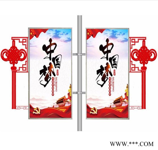 璟丰专业制作双面抗风LED灯杆灯箱 路灯灯箱 中国结灯杆灯箱 道旗广告牌电线杆路灯杆图2