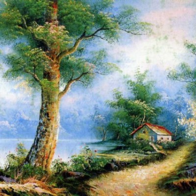 装饰画油画工艺画壁画手绘油画山水画风景油画挂画字画