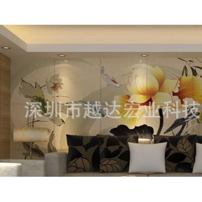 彩雕背景墙彩印机【 印刷工艺】陶瓷板喷绘机，直接打印图案