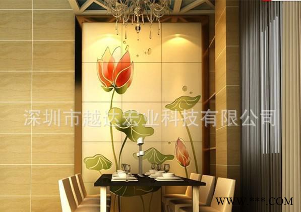 瓷砖电视背景墙UV喷绘机,陶瓷喷绘3D图案的设备,玻璃万能印花机器图2