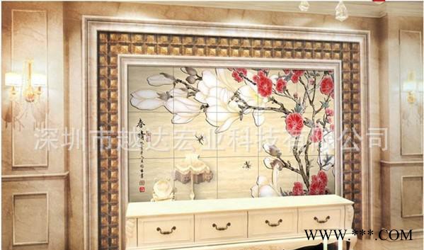 怎么在瓷砖上打印彩**案,陶瓷UV喷绘机,玻璃背景墙3D印花机图1
