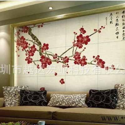 河南瓷砖中堂画UV打印机 背景墙平板印刷图案的设备 瓷砖3D喷绘机