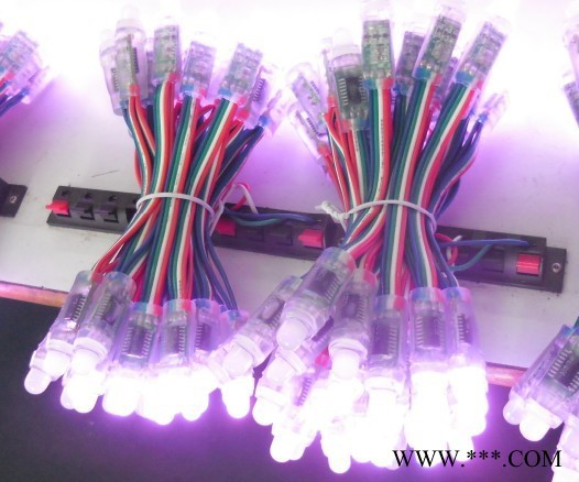 户外全彩外露灯 12mm穿孔发光字LED灯 9803IC全彩灯 户外亮化LED灯串图1