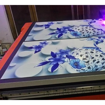瓷砖UV打印机 瓷砖背景墙平板喷绘机 玻璃木板画数码印花设备