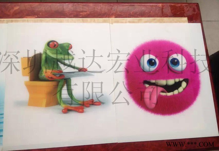 怎么在亚克力上喷绘立体图案 深圳有机玻璃印刷机器 广告牌喷绘机图1