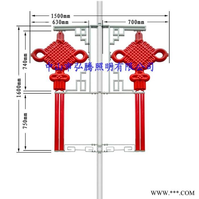 弘腾HT001户外中国结灯箱广告牌定制 亚克力中国结灯具  道路亮化led中国结厂家图3