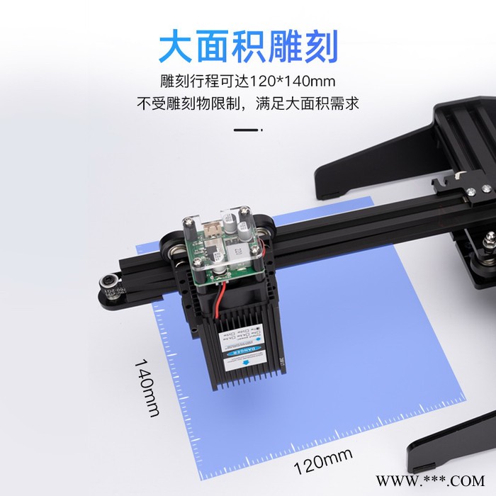 雕将T6大功率定焦10W 小型激光雕刻机 微型打标机 迷你刻字机 家用切割机 可雕刻不锈钢、金属漆面、木材、竹材、塑胶、
