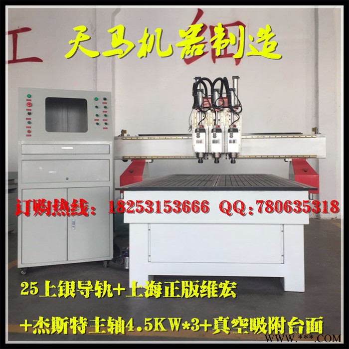 供应TM-1325三工序木工雕刻机 木门专用木工雕刻机 板式家具下料开槽打孔雕刻机图2