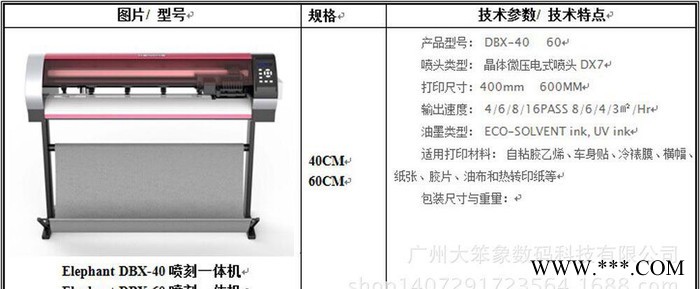 DBX-40JG图片Logo专用 T恤刻字机 广州大笨象数码图1