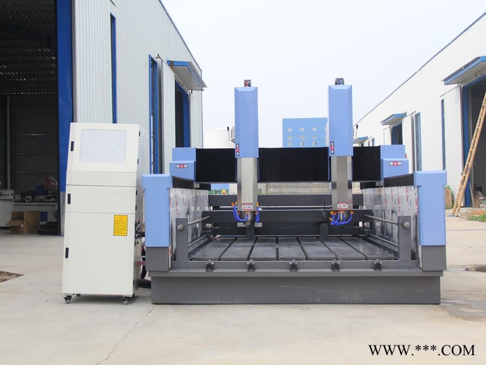 MK-1525双头石材雕刻机  铭刻数控石材雕刻机厂家 双头墓碑雕刻机图1