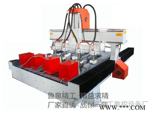 鲁泉精工1318立体雕刻机   大理石三维四轴浮雕机 重型石材雕刻机多功能 1318立体圆柱雕刻机图1