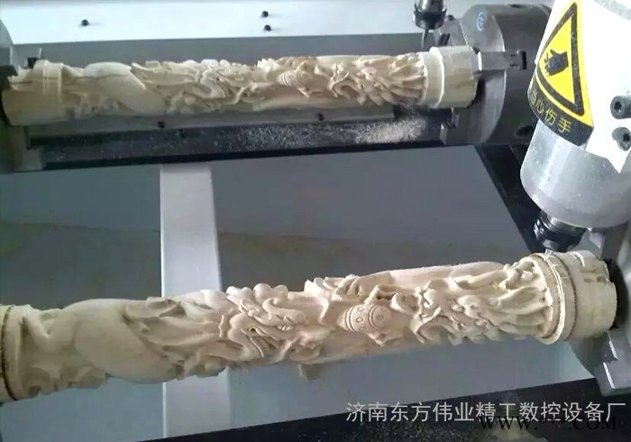 鲁泉精工1318立体雕刻机   大理石三维四轴浮雕机 重型石材雕刻机多功能 1318立体圆柱雕刻机图3