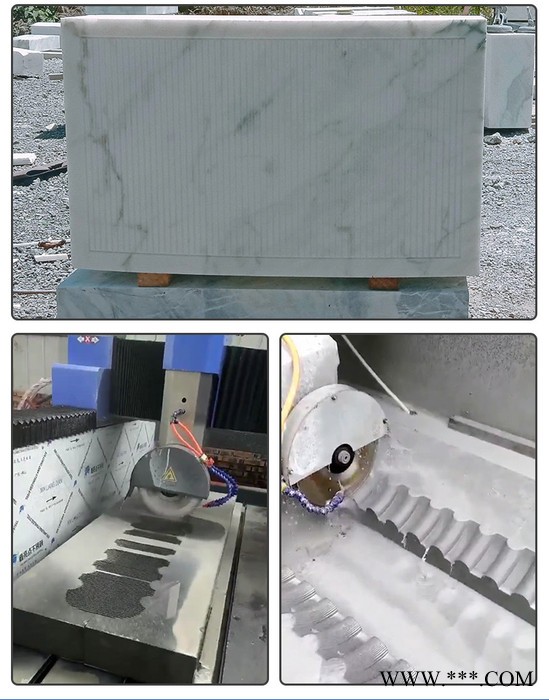 铭刻数控--MK-2025石材雕刻机锯片直销--雨刷瓦沟仿形磨光一体机 重型墓碑切割机图2