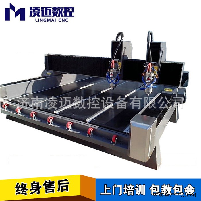 LM-1825独立双头重型石材雕刻机 墓碑墓碑石材雕刻机加工图1