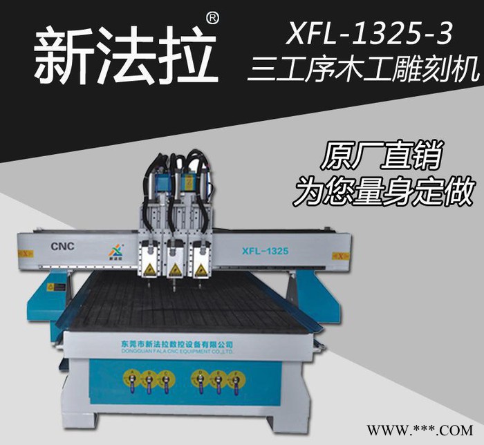 三工序木工雕刻机 板式家具、衣柜、橱柜雕刻机 木门雕刻机图2