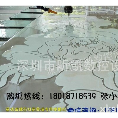 深圳重型石材雕刻机 调整不崩边 瓷砖背景墙雕刻机 彩雕必备设