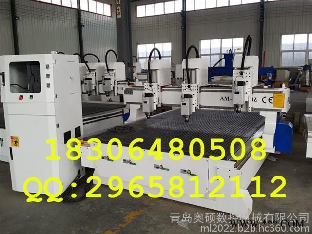 全自动数控雕刻机 1325三头木工雕刻机 实木门雕花机图3