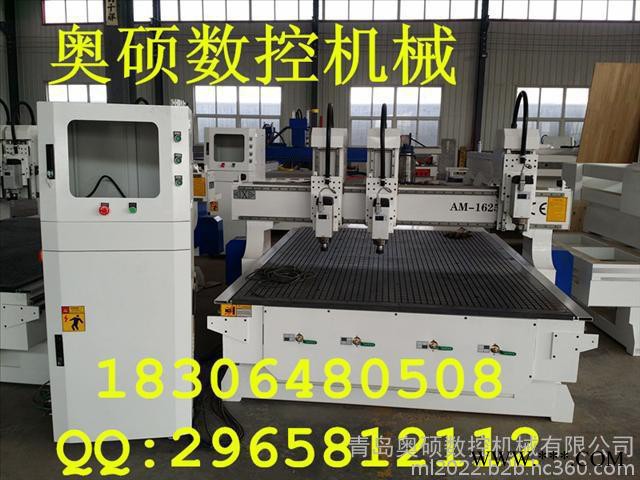 全自动数控雕刻机 1325三头木工雕刻机 实木门雕花机图1