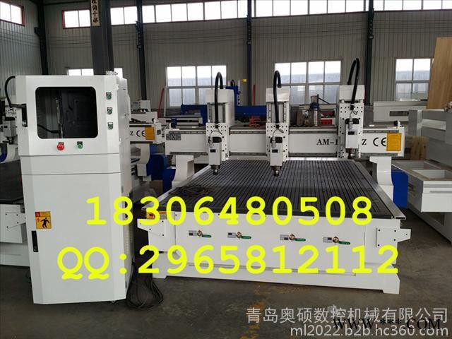 全自动数控雕刻机 1325三头木工雕刻机 实木门雕花机图2