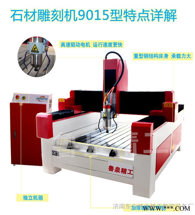 鲁泉精工 LQ9015重型墓碑雕刻机  雕刻石材的小型机器 济南厂家直营全自动数控雕刻机图3