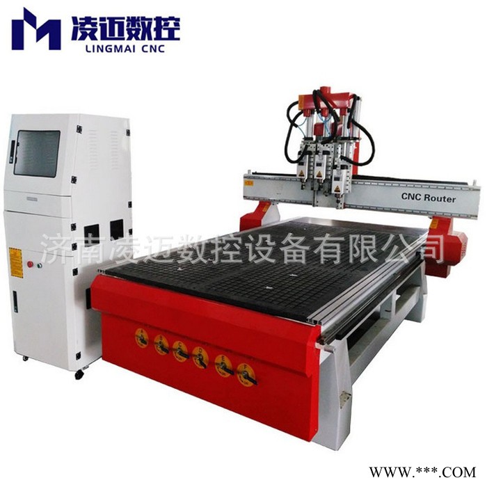 双工序木工雕刻机LM-1325 可定制型双头三头四头数控雕刻机图2