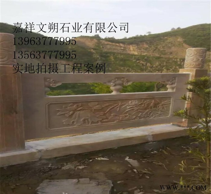 文朔石业直销雕刻机雕刻石雕栏杆价格低廉 石栏杆雕刻 石材护栏石护栏厂家石雕栏杆图片图3