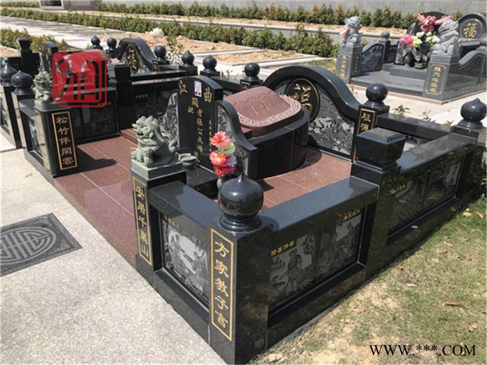 贵州雕刻家族墓碑 木质包装箱 墓碑石材雕刻机图1