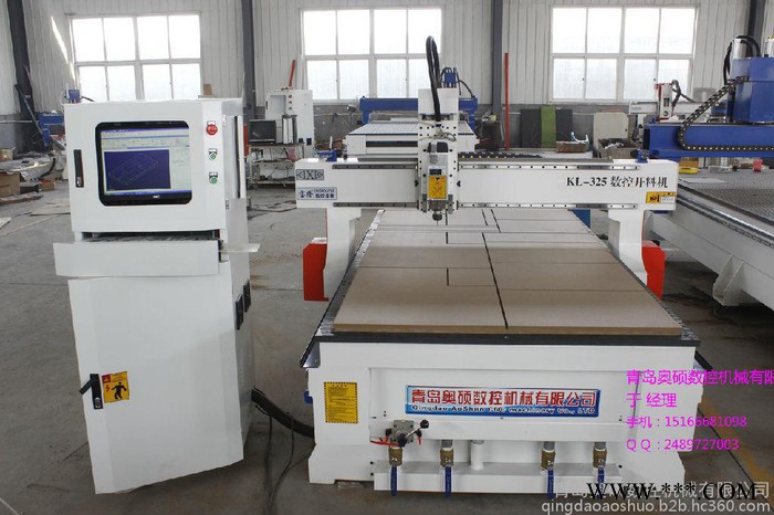 青岛奥硕一拖六多头木工雕刻机 家具雕刻机 品牌价格 圆柱石材雕刻机图3