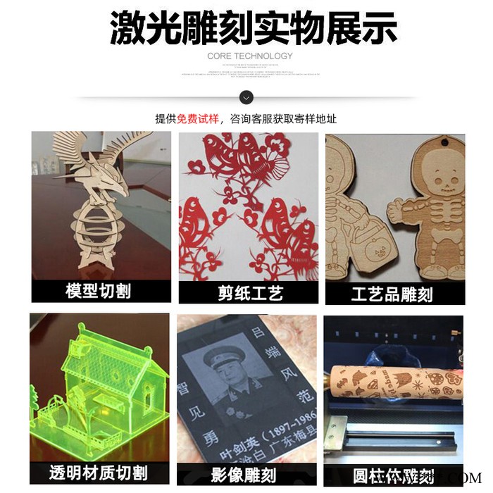 【光谷】激光雕刻机亚克力塑料刻字木板皮革布料毛绒玩具皮带工业切割激光打标机图2