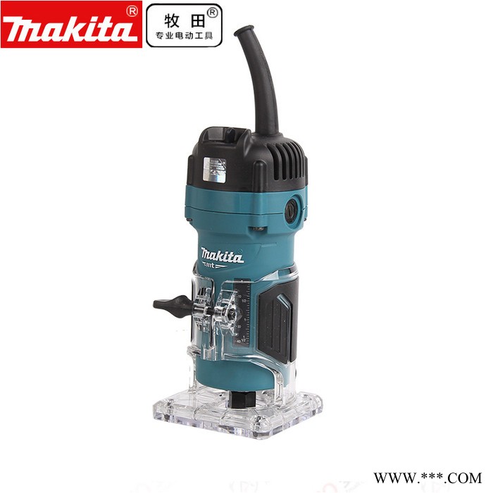 makita牧田修边机 3709木工镂铣机 电动多功能雕刻机 手提开槽机 电木铣机 多功能雕刻机 手提开槽机 电木铣机图2