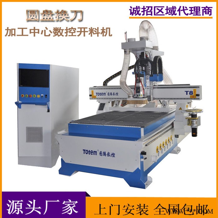 图腾圆盘换刀加工中心木工雕刻机板式家具生产线数控开料机雕刻机图4